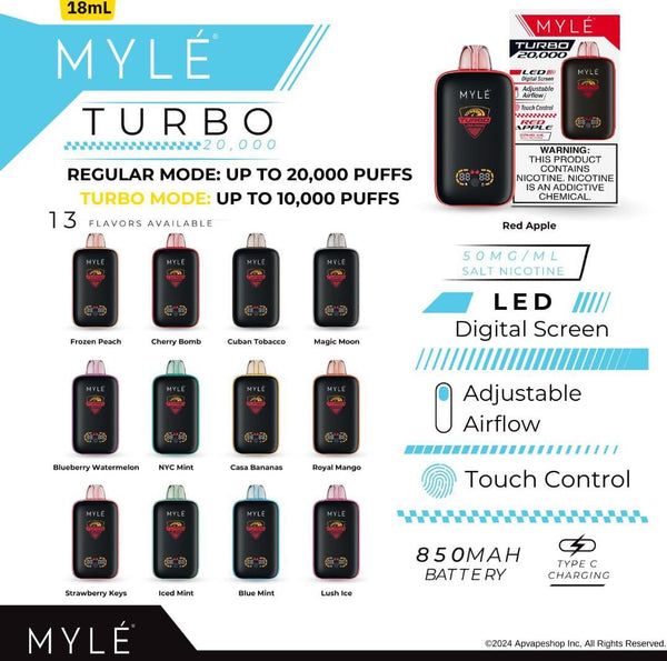 Myle Turbo Disposable Vape 20000 Puffs