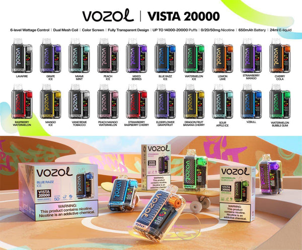 Vozol vista 20000 puffs in vape bazar uae 🇦🇪