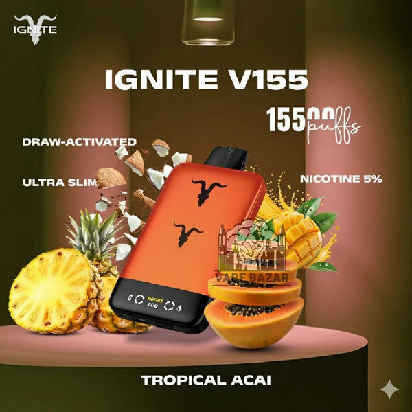 IGNITE V155 ULTRA SLIM DISPOSABLE VAPE 5%IN DUBAI