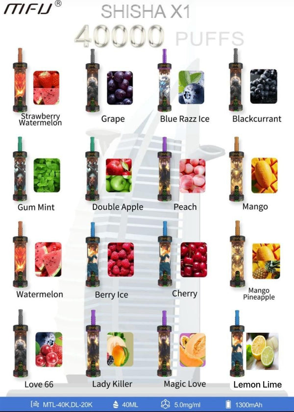 MFU Shisha X1 40000 Puffs Disposable Vape In Dubai